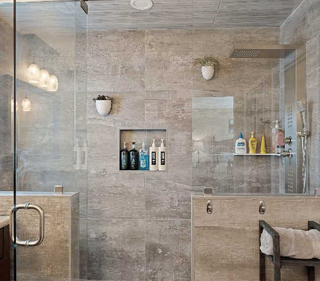 Large walk-in shower