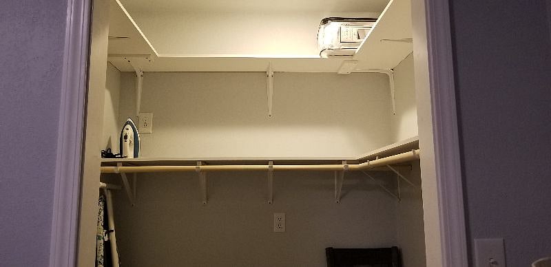 Lots of Closet Space!! With Shelving on 4 Walls.