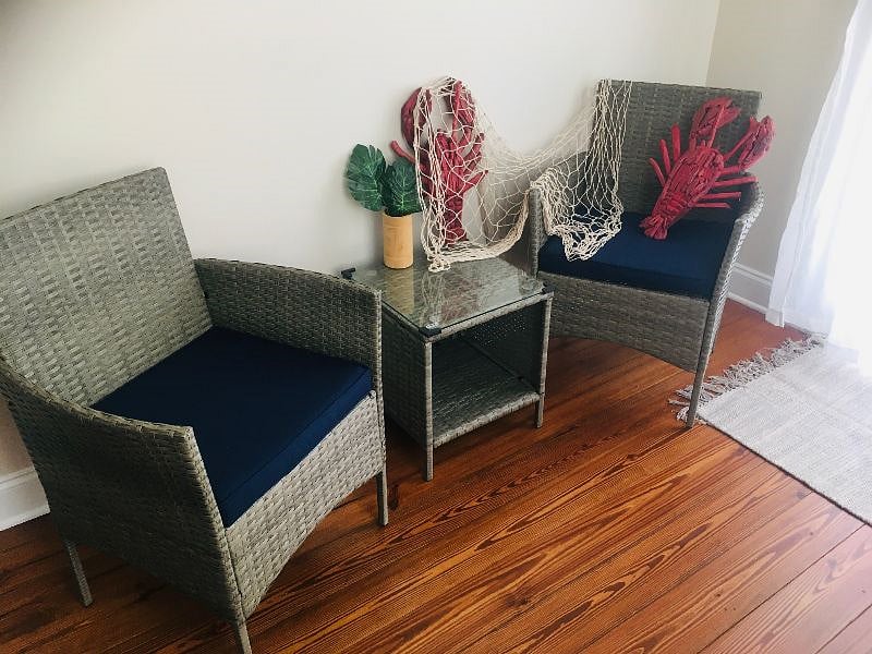 Upstairs veranda sitting alcove