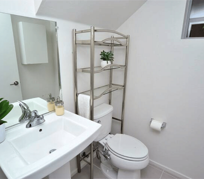 Powder room (bathroom) on the first floor.