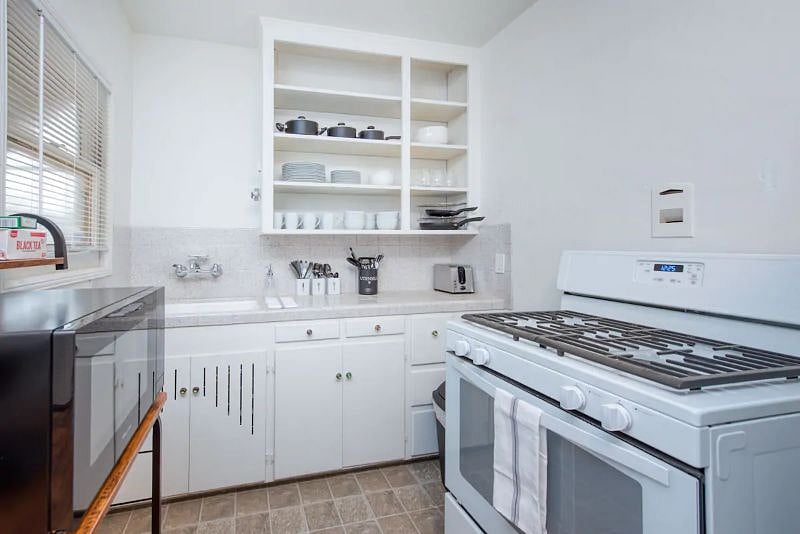 Fully stocked kitchen with updated appliances