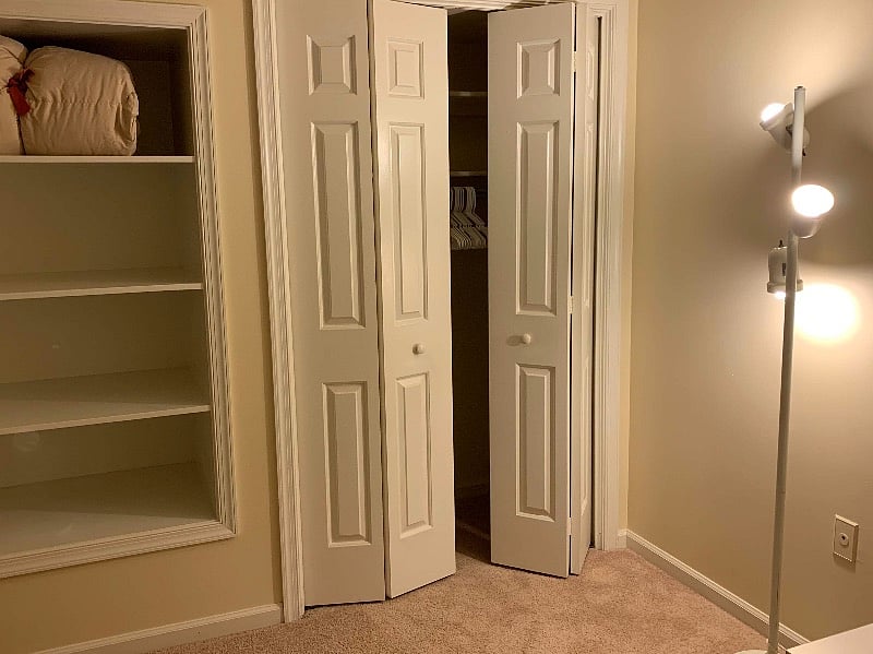 Bedroom Closet and Built in Shelves