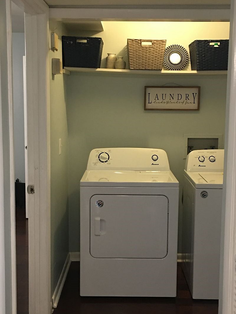 Laundry closet located at the end of  the hall....new washer/dryer....more pictures of larger bed/bath and outside coming soon!