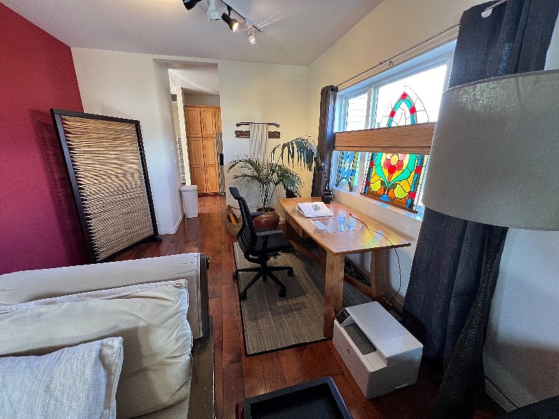 Desk with printer