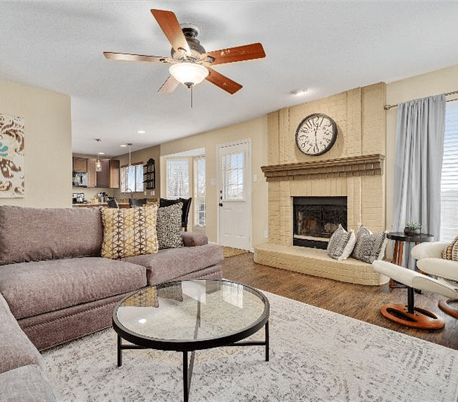 Comfortable Family Room off the kitchen provides an excellent spot to kick back & relax. Oversized sectional couch makes room for everyone!