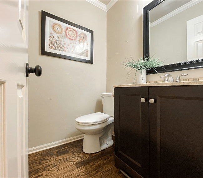 Downstairs half bath.