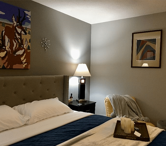 Larger Bedroom with King bed