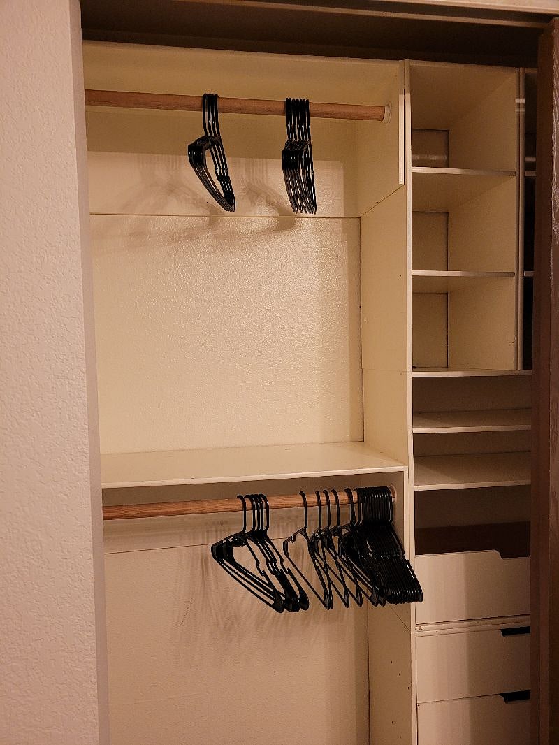 Left side of bedroom closet