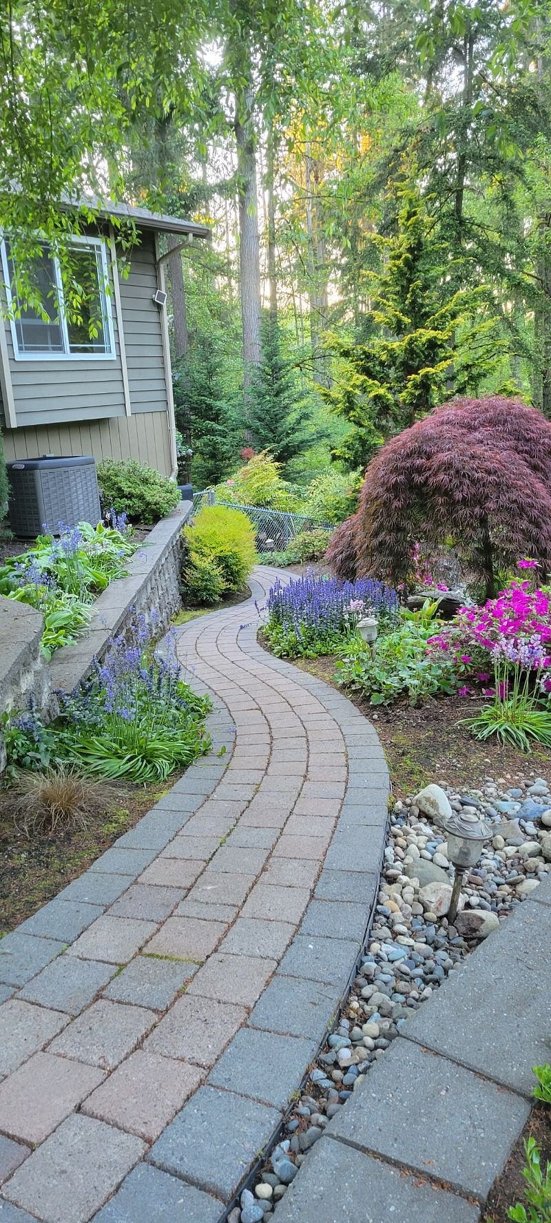 Walkway from parking to side gate