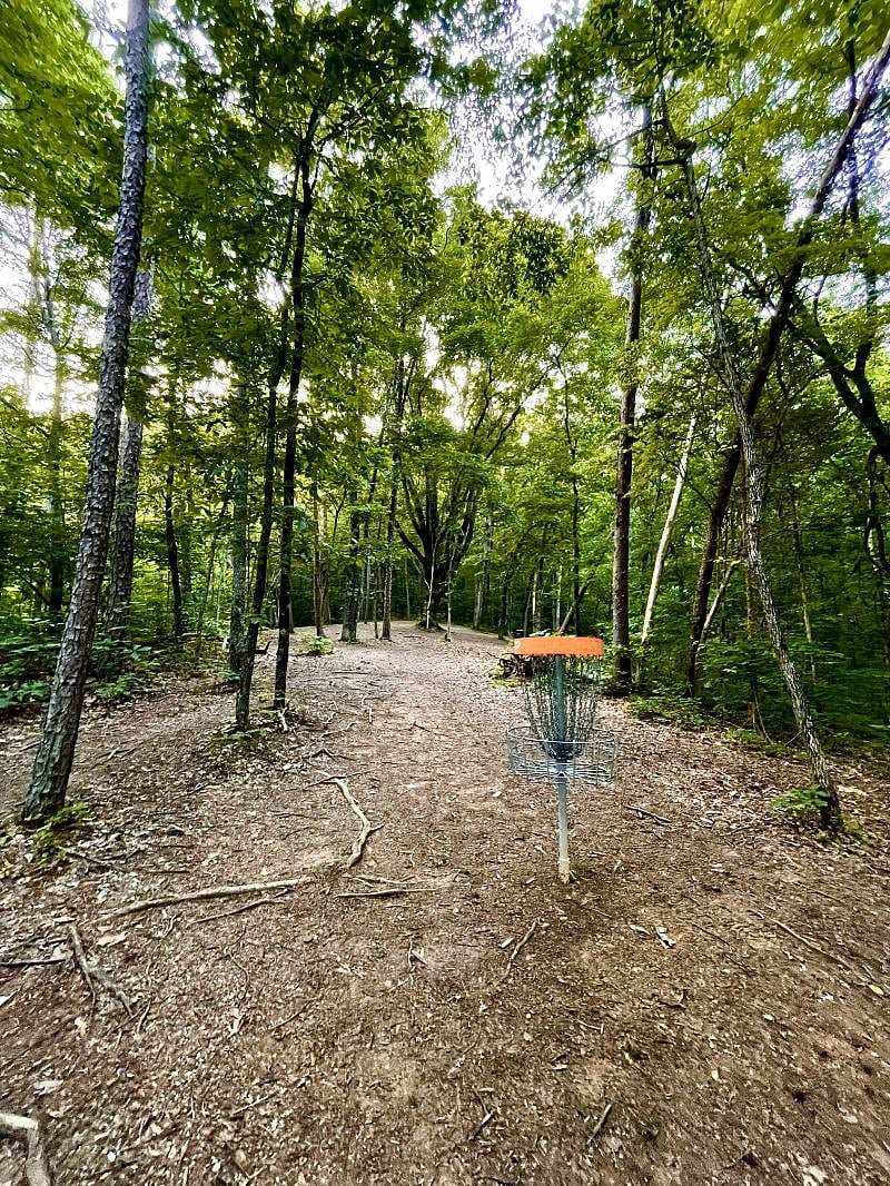 Huge park with lots of space & trails to play disc golf.