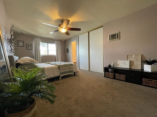 The master bedroom incldues a king sized bed on a memory foam mattress, private full and newly remodeled bathroom, two very spacious closets, full length mirror, storage bench, black out curtains, essential oil diffuser and Google smart speaker. The master bedroom leads out the private two car garage.