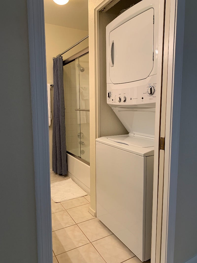 Laundry located in second bathroom