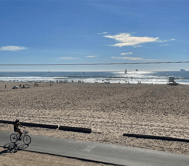 DIRECTLY ACROSS THE STREET IS THIS!!! Bike ride across the street and along the coast for hours!
