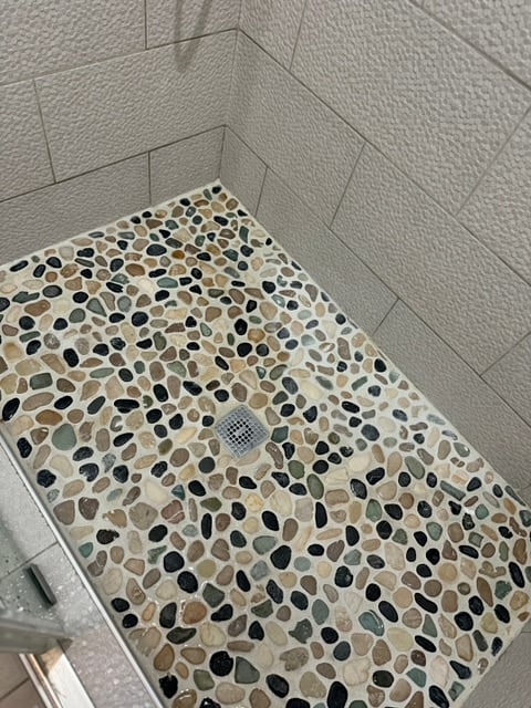 Elevated pebbles feel so good on your feet; nice foot massage.