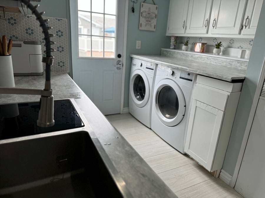 Private entrance for ONLY you and the roomie on the OTHER side of this kitchen. You will have YOUR OWN PRIVATE DECK OUTSIDE just you and the other roomie overlooking the BEACH!