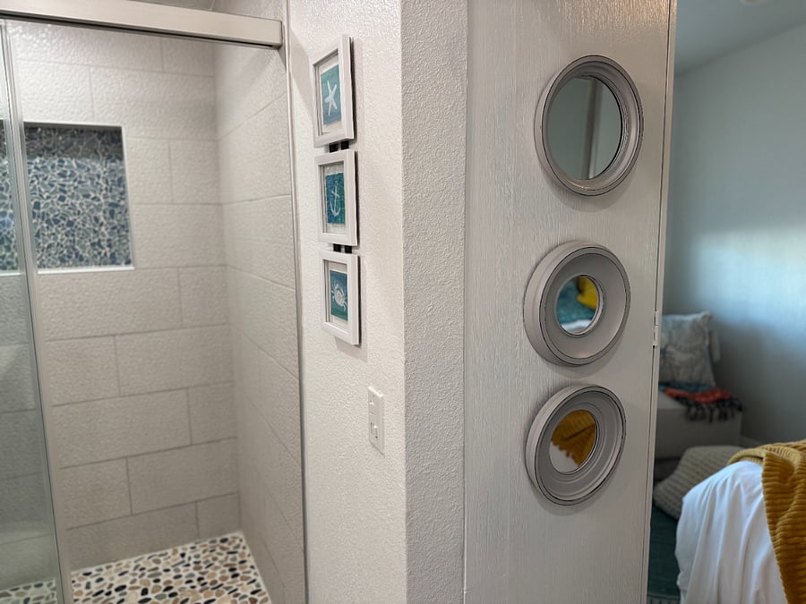 ZEN spa bathroom with lots of storage to keep super organized
