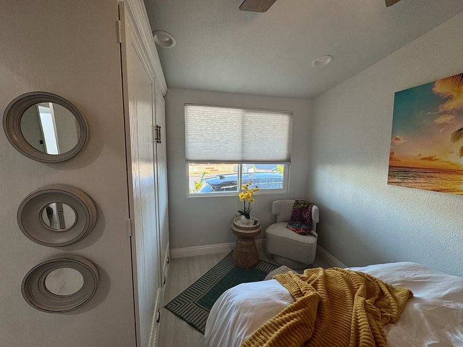 You can see the sand at the beach from your window