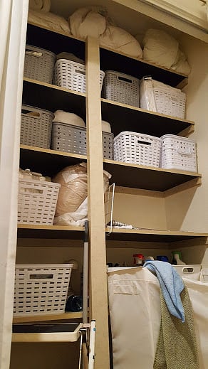 Floor to ceiling 5-level linen closet