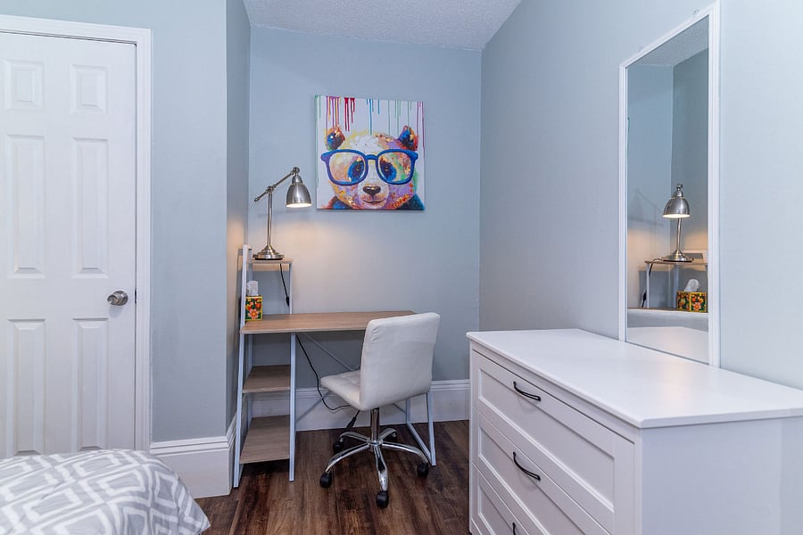Workspace with Fast WIFI in bedroom 1.