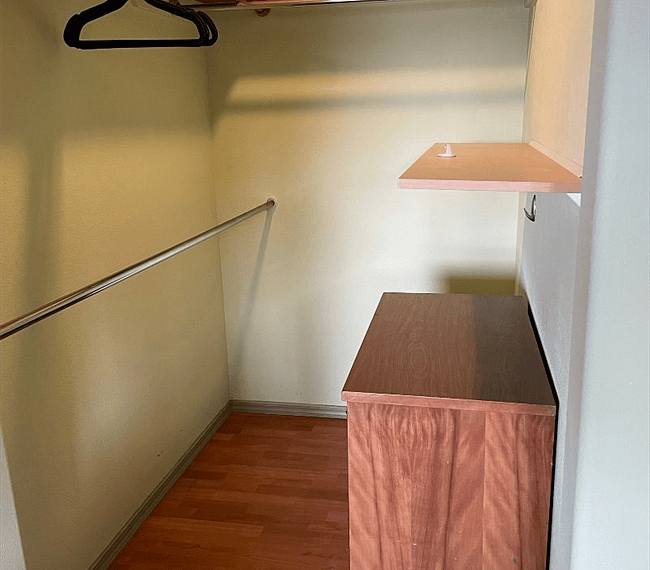Ample master closet, there is additional storage so you never have a space problem
