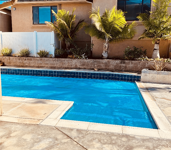 Pool and backyard area.