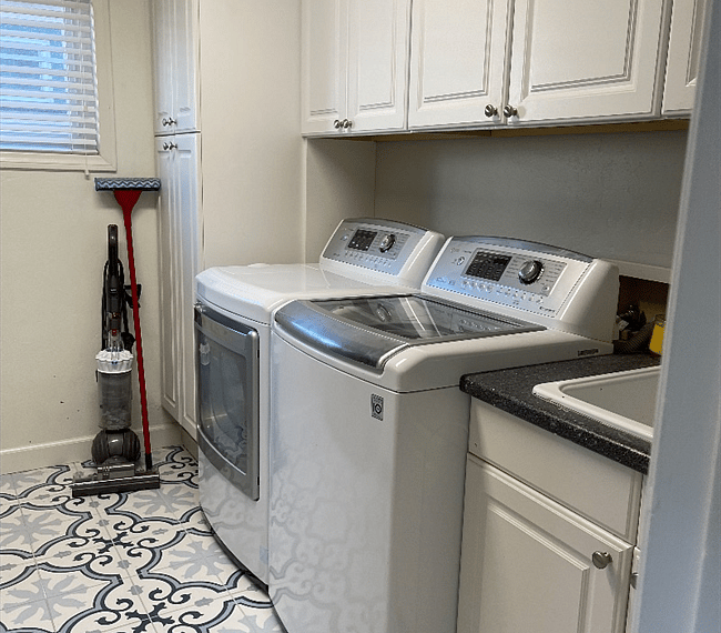 Shared laundry.
