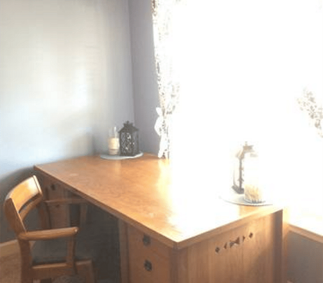 Desk area in living room