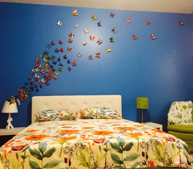 Queen sized bed in 1st bedroom