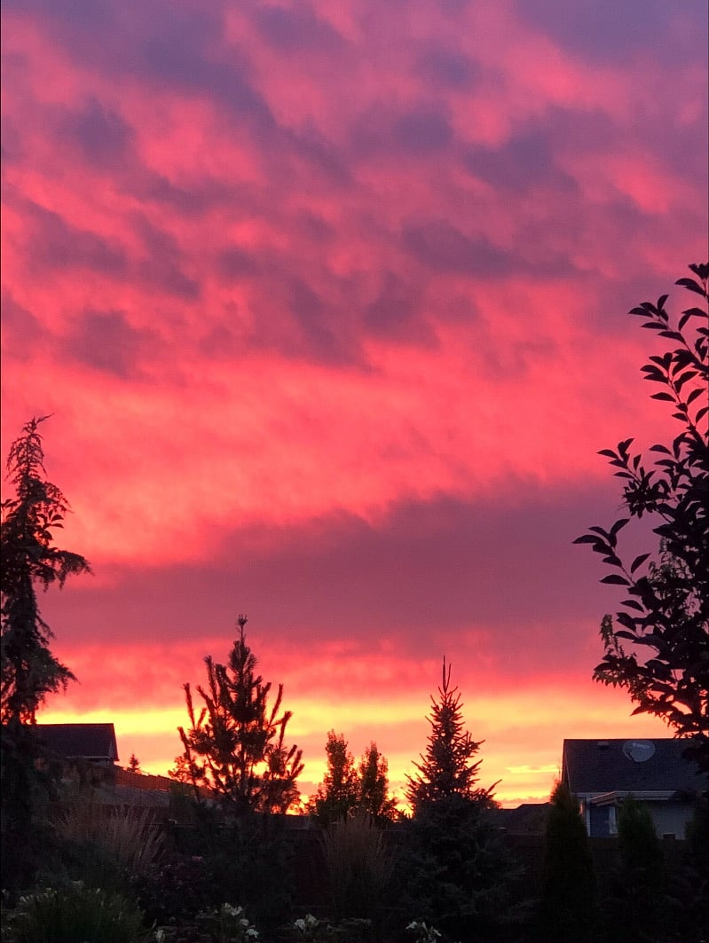Sunsets from our patio are so gorgeous