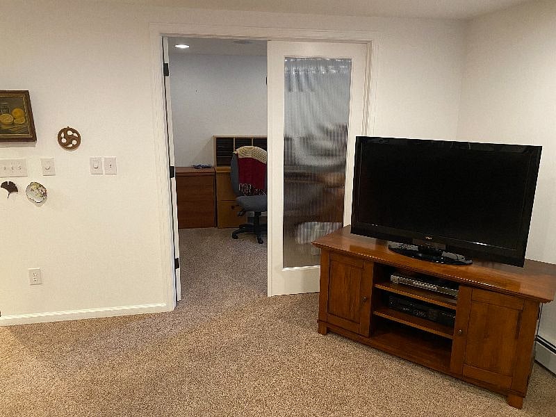 Looking into the office from living room