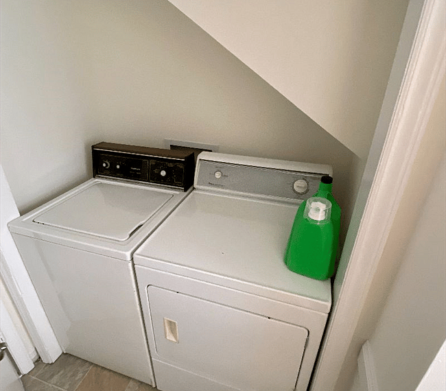 Washer and Dryer in unit.
