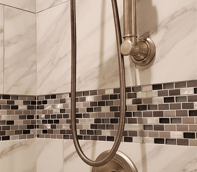 Beautiful tiled walk-in shower