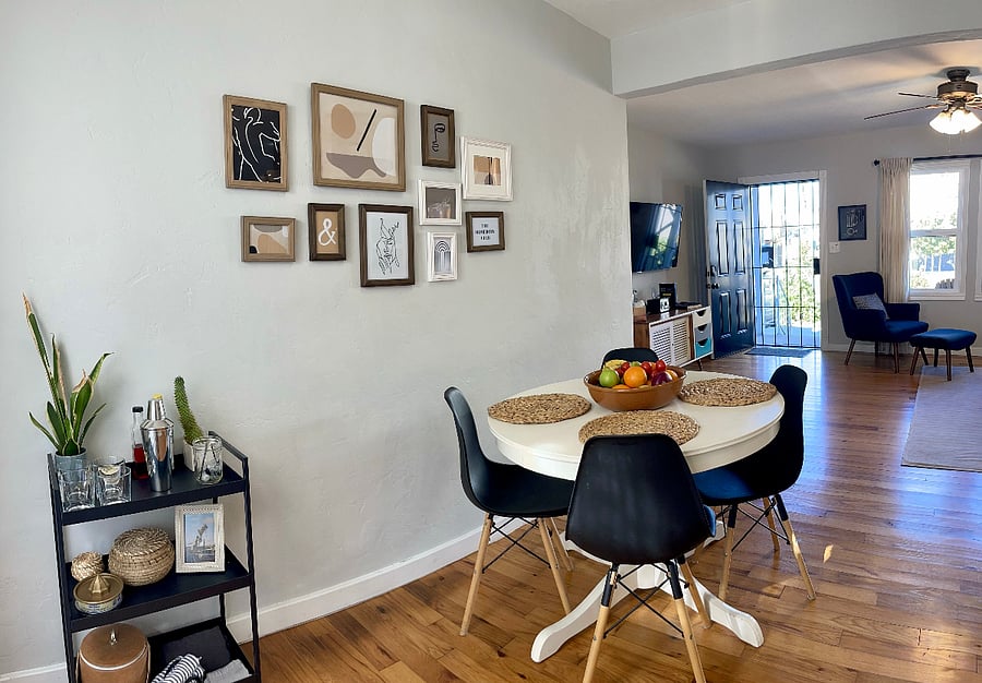 Dining room.  Table can be easily opened to seat 6 comfortably.