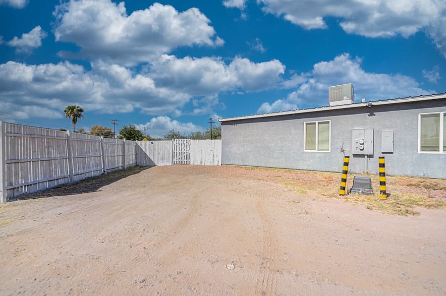 Parking area for up to 3 vehicles. Lockable yard for added security.