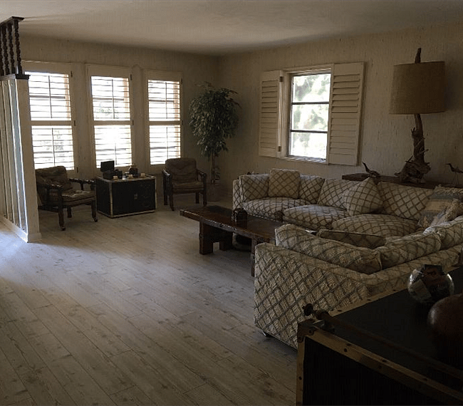 Living room facing west.