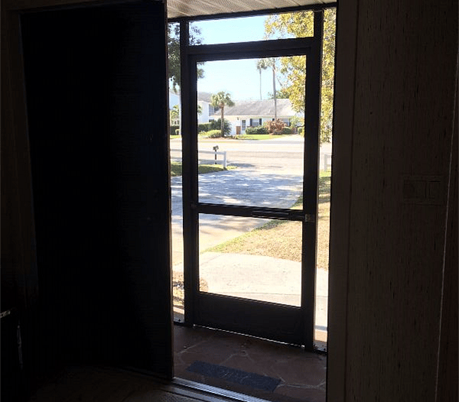 View out front door.