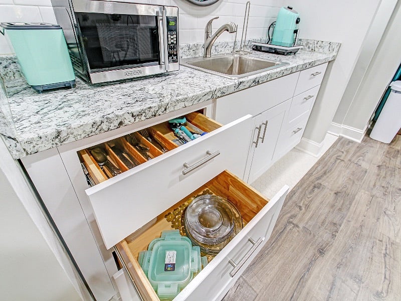 Pots, pans, plates, utensils...all included.