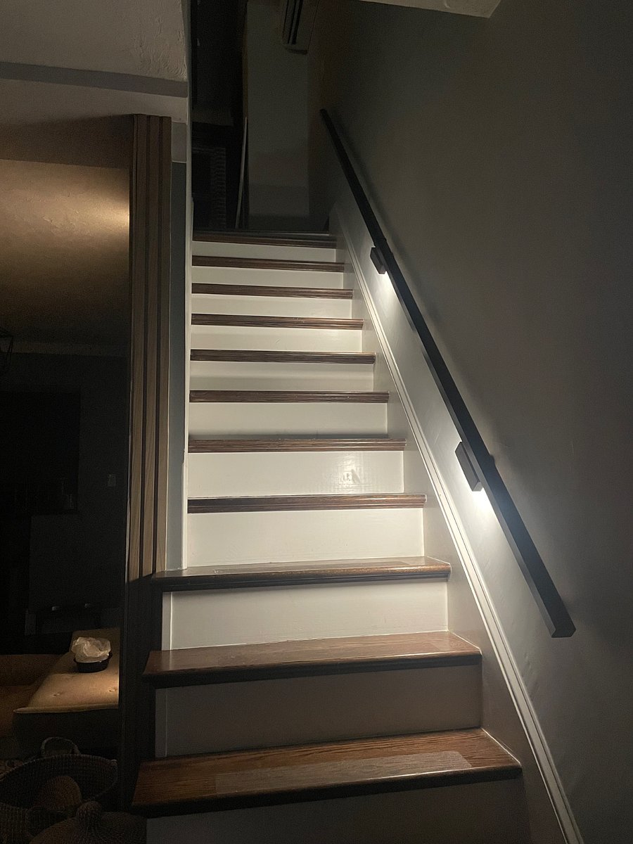 Little touches - added stair accent lighting for safely getting to bed after a long night shift