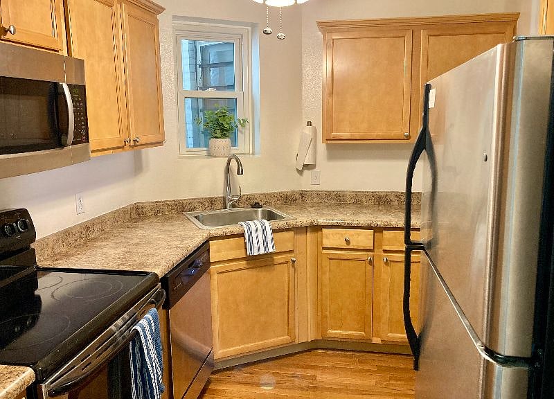 Updated kitchen with dishwasher.