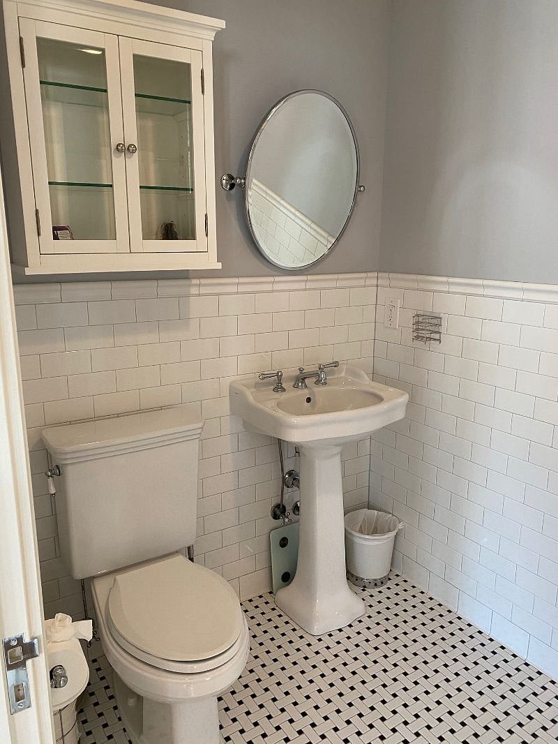Beautiful bathroom with window and abundance of light.