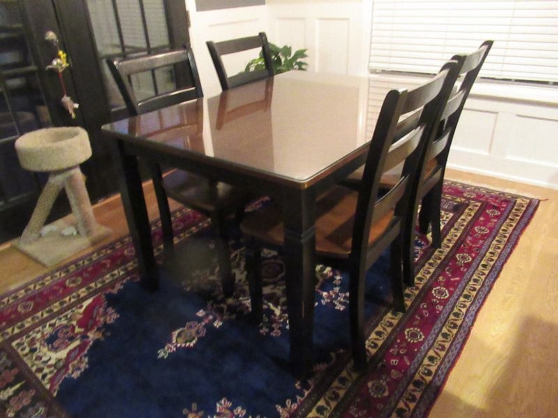 You are welcome to eat at this table. Or outside if weather permits - i.e. not too hot!!
