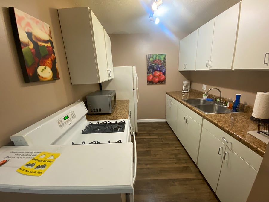 Fully stocked kitchen