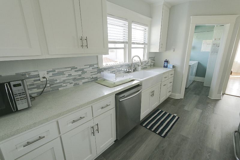 Large kitchen with appliances
