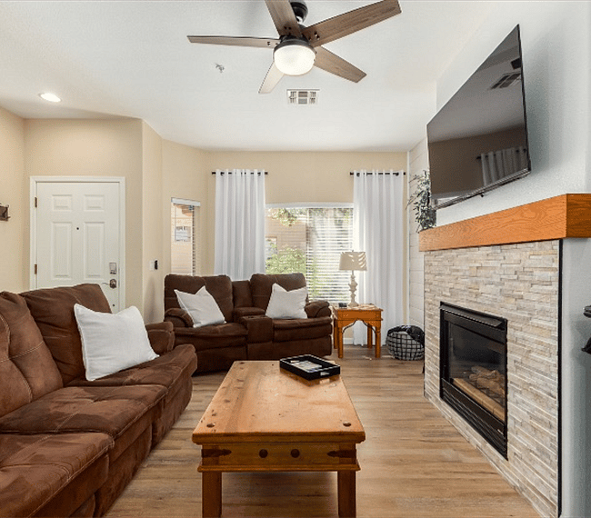 Bright, updated decor and brand new smart TV