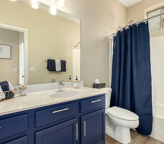 Bathroom #2 is spacious and well equipped