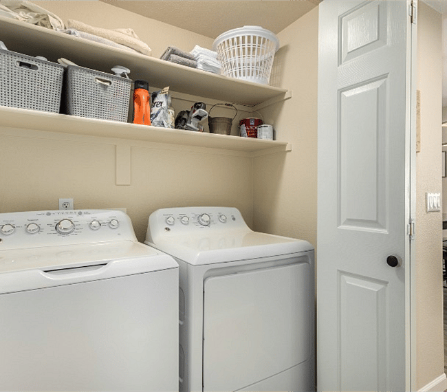 In unit laundry with brand new washer and dryer