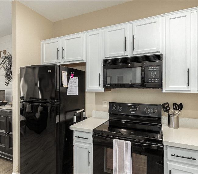 Lots of kitchen cabinets for maximum storage