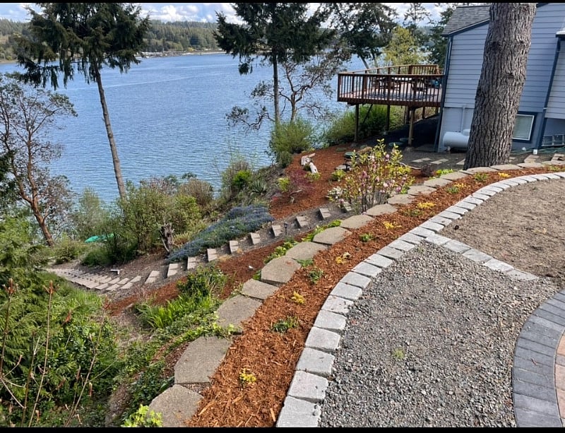 External view of pathway leading to the beach