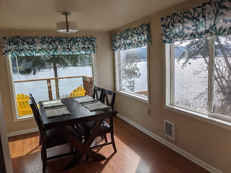Spacious indoor dining with amazing views