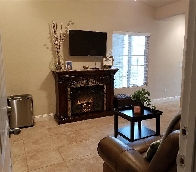 Private suite living room